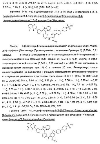 Имидазопиридиновые ингибиторы киназ (патент 2469036)