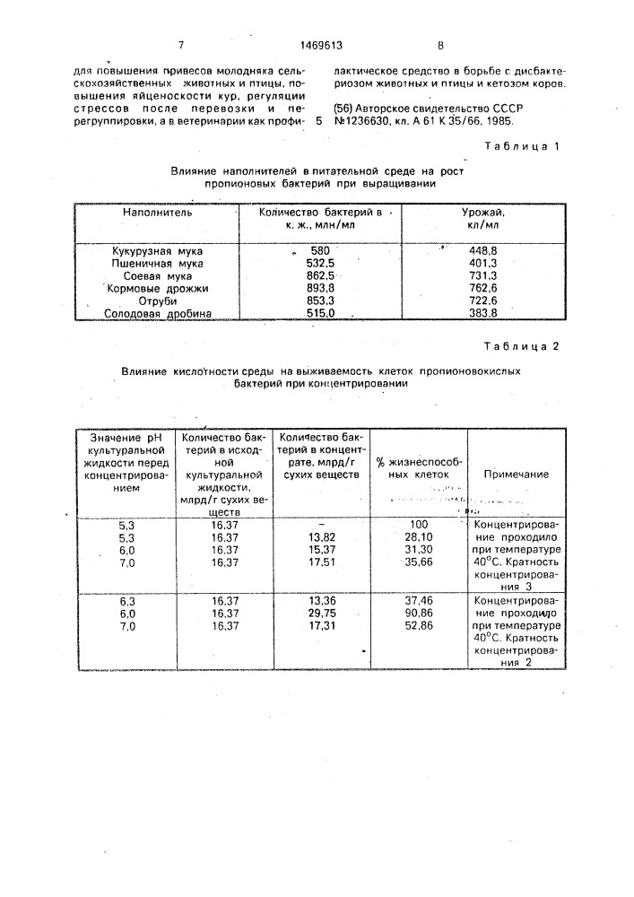 Способ получения бактериального препарата "пропиовит (патент 1469613)