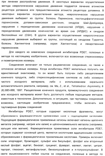 Использование ингибиторов pde7 для лечения нарушений движения (патент 2449790)