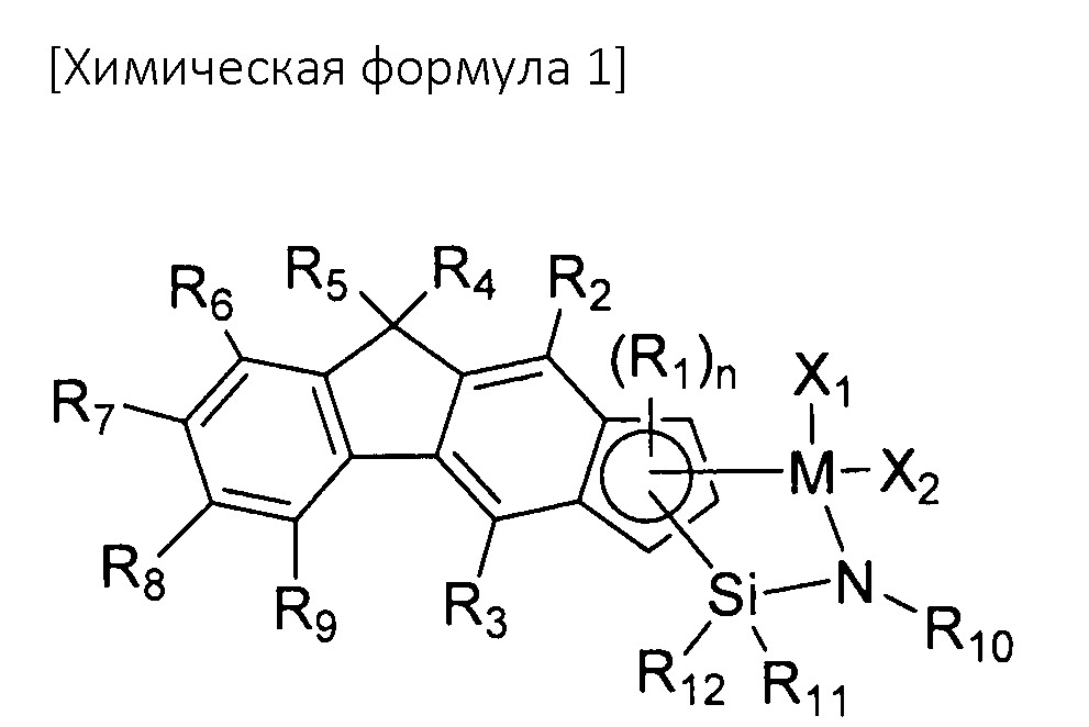 Новое циклопента[b]флуоренильное соединение переходного металла, каталитическая композиция, содержащая его, и способ получения гомополимера этилена или сополимера этилена и альфа-олефина при ее использовании (патент 2632895)