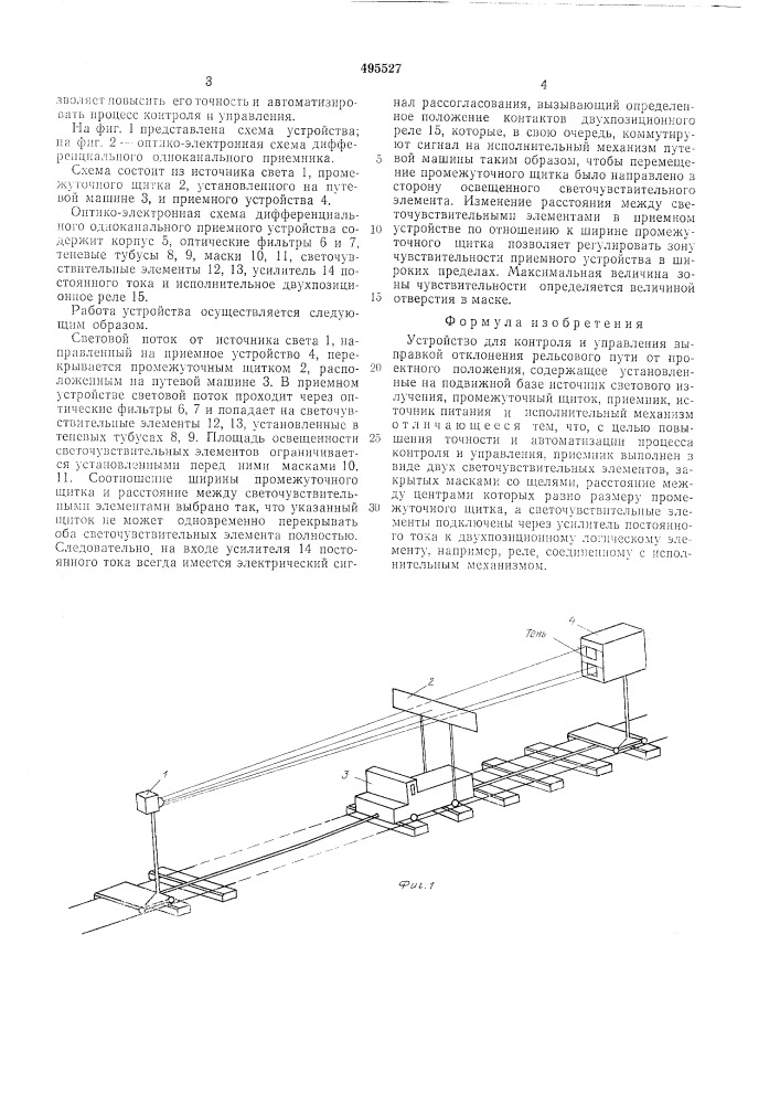 Отклонение рельсовых нитей по уровню