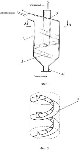 Центробежный пылеулавливатель (патент 2496584)
