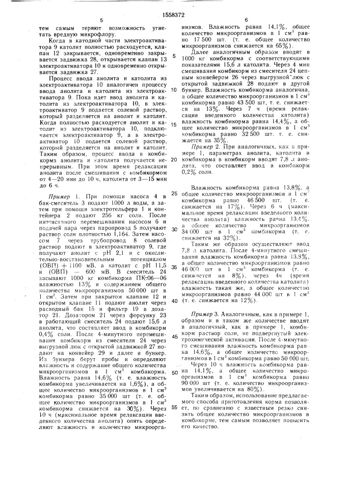 Способ приготовления корма и устройство для его осуществления (патент 1558372)