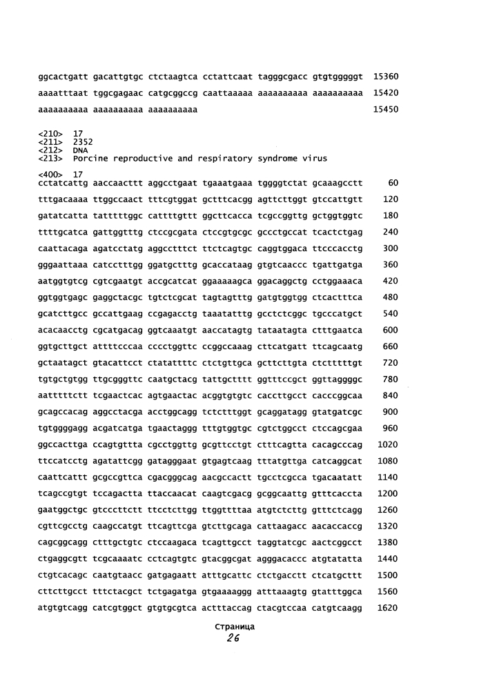 Комбинированная вакцина pcv/mycoplasma hyopneumoniae/prrs (pcv/mycoplasma hyopneumoniae/prrs combination vaccine) (патент 2644256)