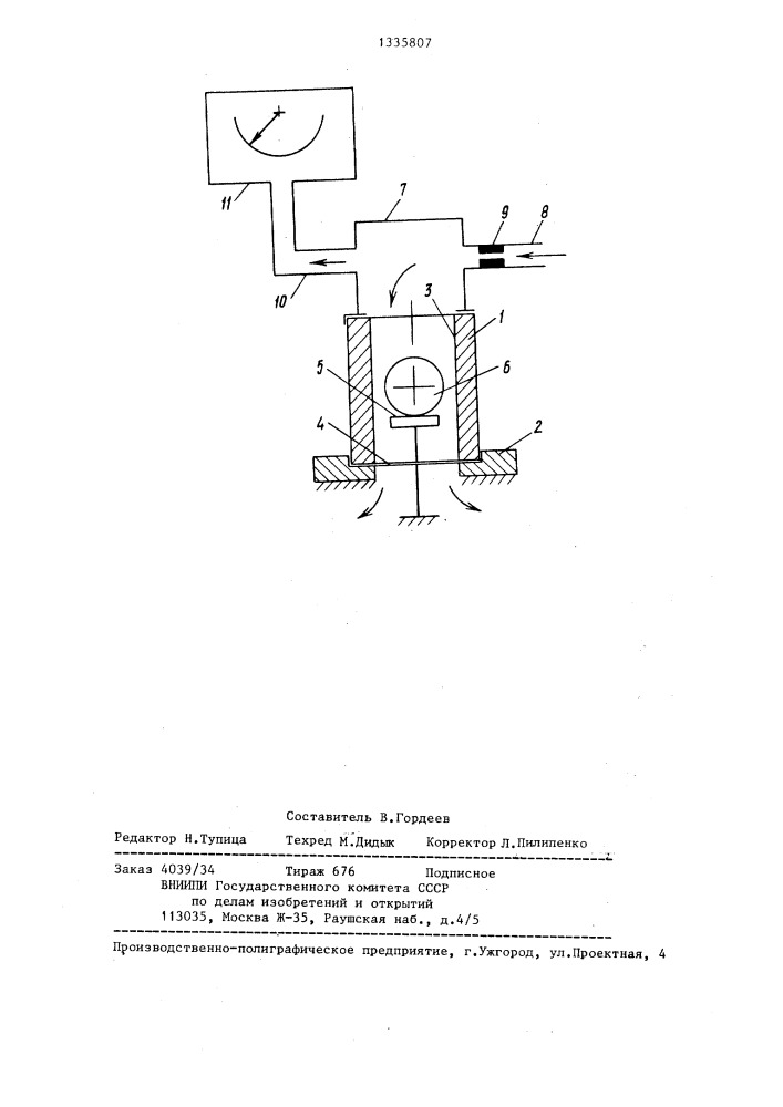 Пневматический способ контроля эквивалентного диаметра осесимметричных отверстий (патент 1335807)