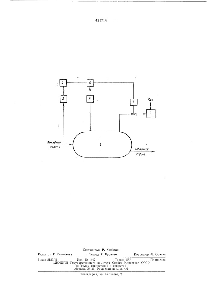 Способ управления процессом горячей вакуумной сепарации нефти (патент 421714)