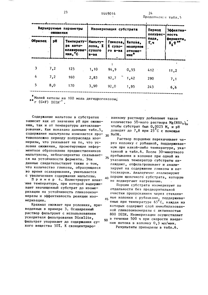 Способ получения сиропа, содержащего глюкозу и фруктозу (патент 1449014)