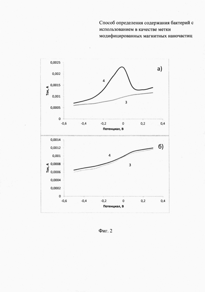 Способ определения содержания бактерий с использованием в качестве метки модифицированных магнитных наночастиц (патент 2612143)