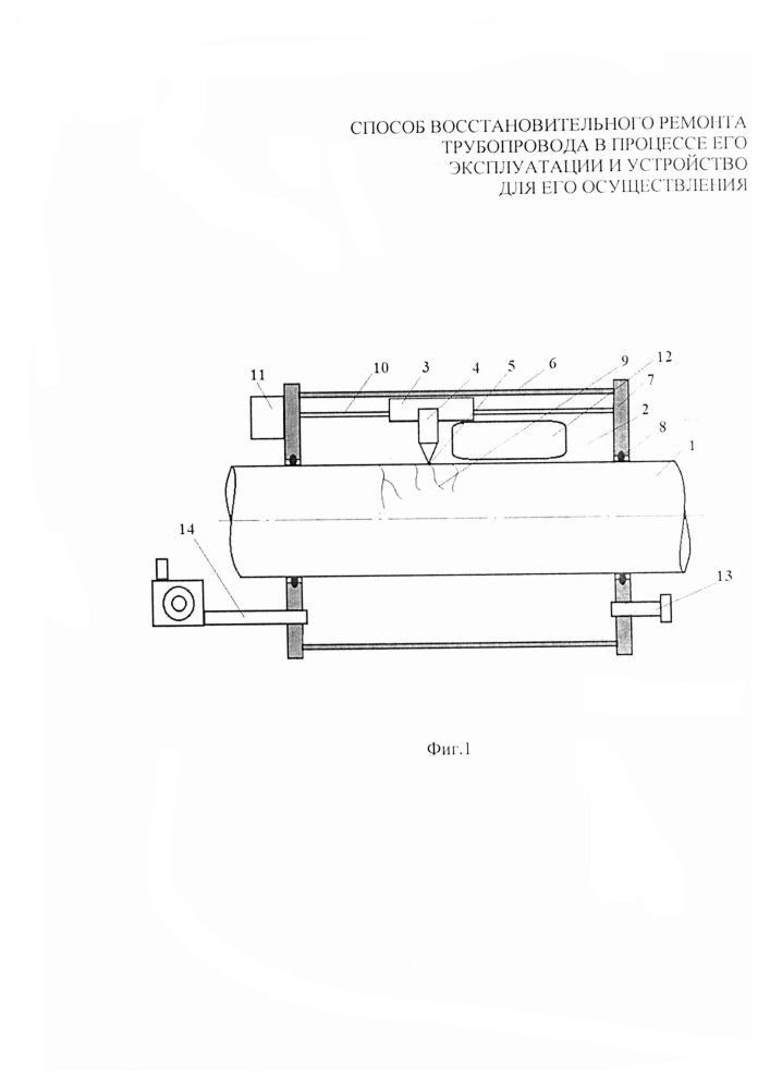 Способ восстановительного ремонта трубопровода и устройство для его осуществления (патент 2601782)