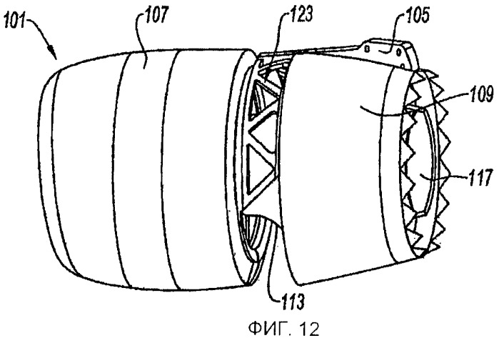 Гондола для двухконтурного турбореактивного двигателя (патент 2453477)
