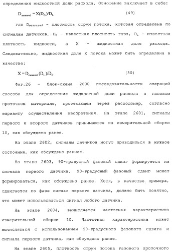 Измерительная электроника и способы для обработки сигналов датчиков для многофазного проточного материала в расходомере (патент 2371680)