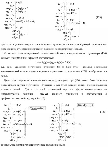 Функциональная структура параллельного сумматора для умножителя, в котором аргументы слагаемых частичных произведений являются аргументами троичной системы счисления f(+1, 0, -1) в позиционно-знаковом ее формате f(+/-) (варианты) (патент 2386162)