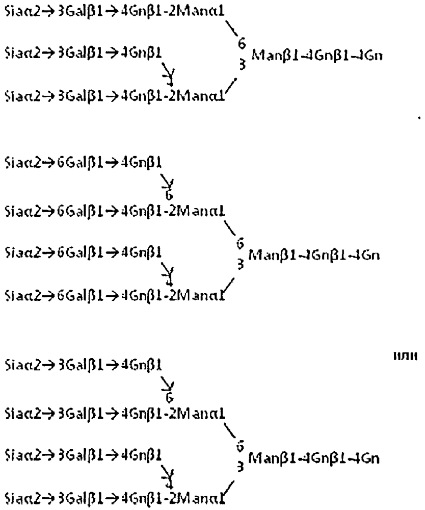 Способы получения сахарной цепи, содержащей сиаловую кислоту (патент 2597975)