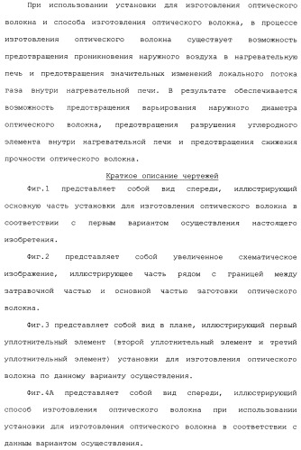 Установка для изготовления оптического волокна и способ изготовления оптического волокна (патент 2482078)