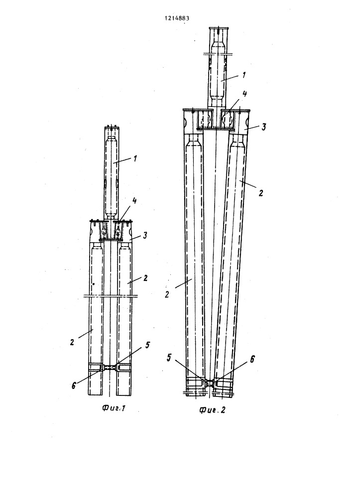 Железобетонная двухветвевая колонна (патент 1214883)
