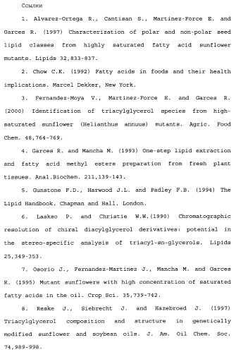 Масло, семена и растения подсолнечника с модифицированным распределением жирных кислот в молекуле триацилглицерина (патент 2502793)