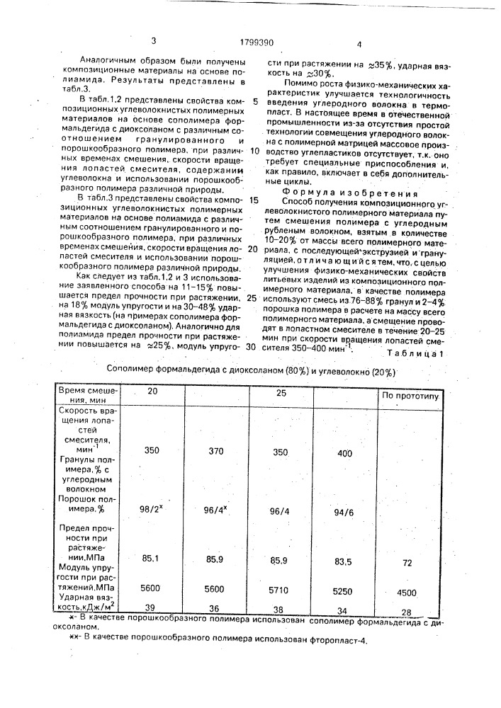 Способ получения композиционного углеволокнистого полимерного материала (патент 1799390)