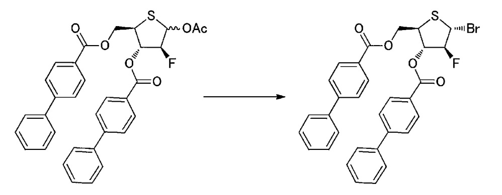 Синтетическое промежуточное соединение 1-(2-дезокси-2-фтор-4-тио-β-d-арабинофуранозил)цитозина, синтетическое промежуточное соединение тионуклеозида и способ их получения (патент 2633355)
