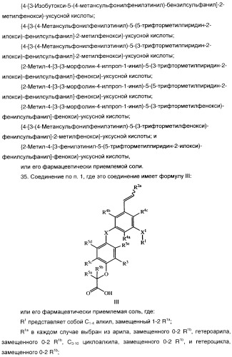 Феноксиуксусные кислоты в качестве активаторов дельта рецепторов ppar (патент 2412935)