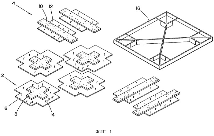 Каркас закрепительного листа и черновой пол (патент 2251953)