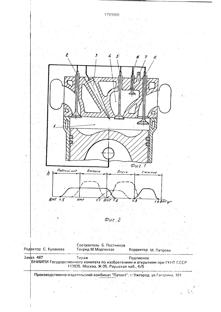 Способ работы двигателя внутреннего сгорания с наддувом (патент 1793080)