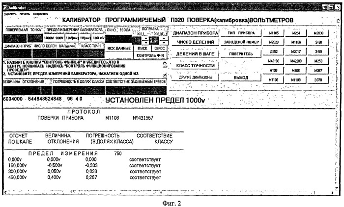 Система автоматизации калибровки и поверки электроизмерительных приборов с управлением от компьютера (патент 2425411)