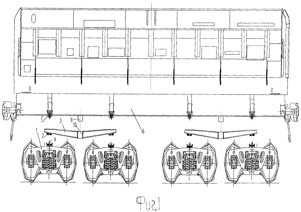 Восьмиосное рельсовое транспортное средство (патент 2601890)