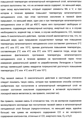 Способ проведения гетерогенного каталитического частичного окисления в газовой фазе акролеина в акриловую кислоту (патент 2365577)