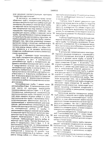 Пучок теплообменных труб с поперечными ребрами (патент 2000532)