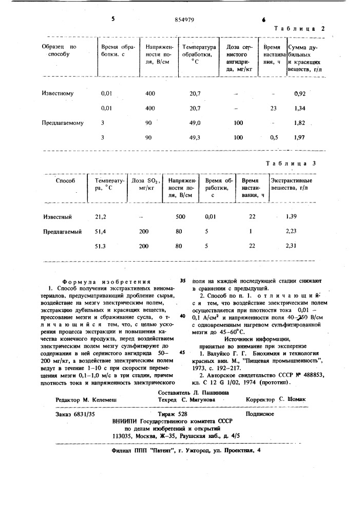 Способ получения экстрактивных виноматериалов (патент 854979)