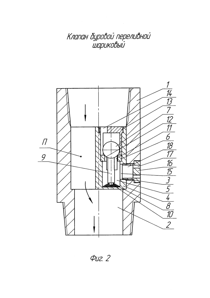 Клапан буровой переливной шариковый (патент 2646648)