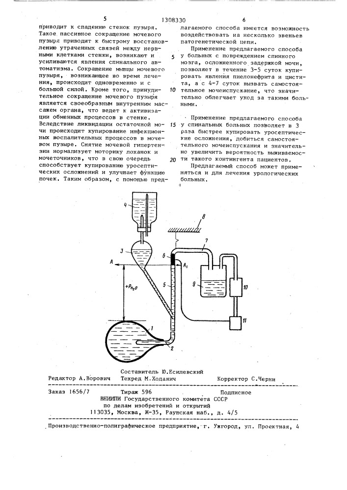 Способ лечения ишурии у спинальных больных (патент 1308330)
