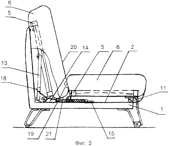 Трансформируемая мебель, например диван-кровать (патент 2357634)