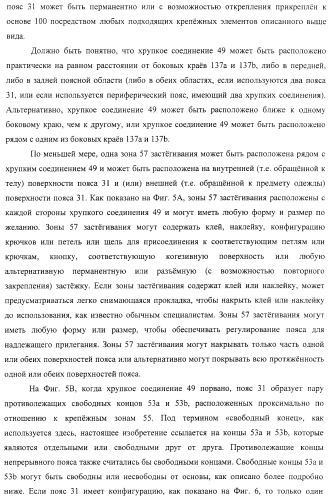 Одноразовый натягиваемый предмет одежды, имеющий хрупкий пояс (патент 2409338)