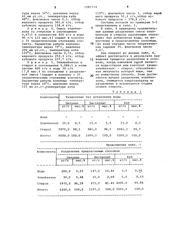 Способ выделения стирола (патент 1081154)