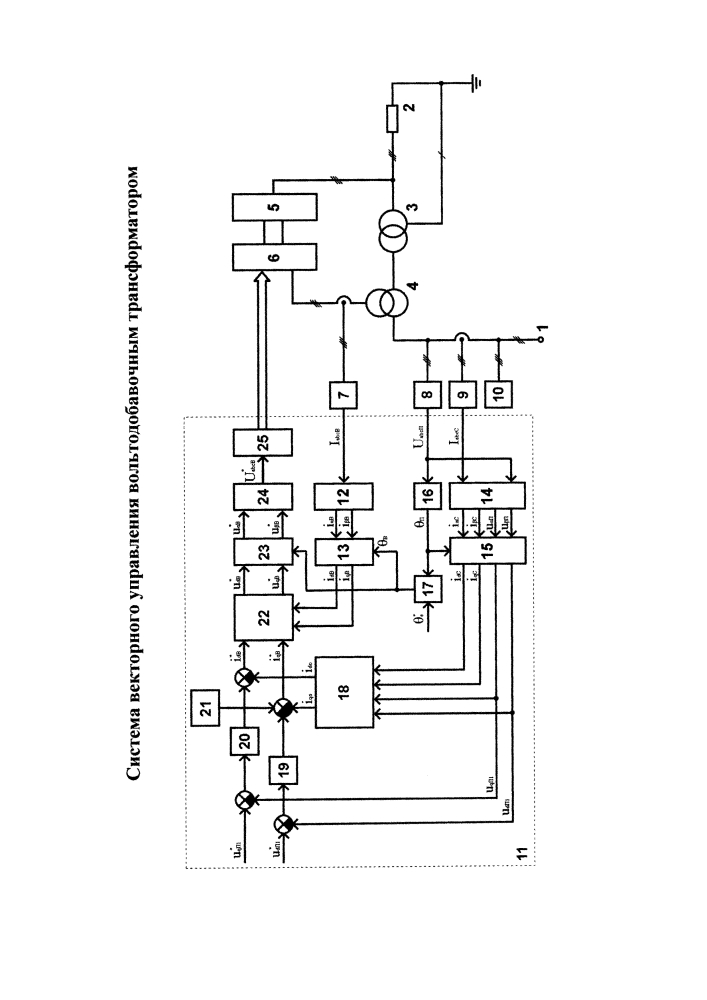 Система векторного управления вольтодобавочным трансформатором (патент 2599732)