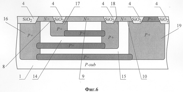 Фотоприемная ячейка с разделением цветов (патент 2297074)
