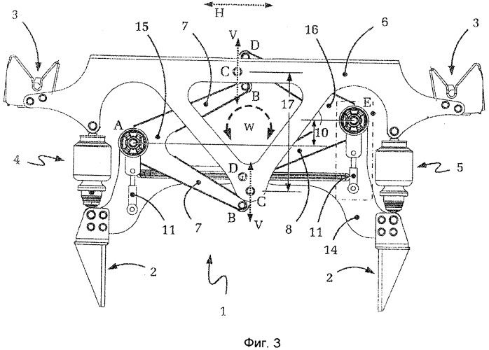 Устройство подвески с компенсацией поперечных колебаний вокруг продольной оси (патент 2516948)