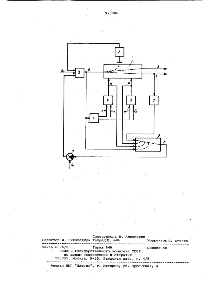 Способ автоматического управления процессом помола в шаровой цементной мельнице (патент 975086)