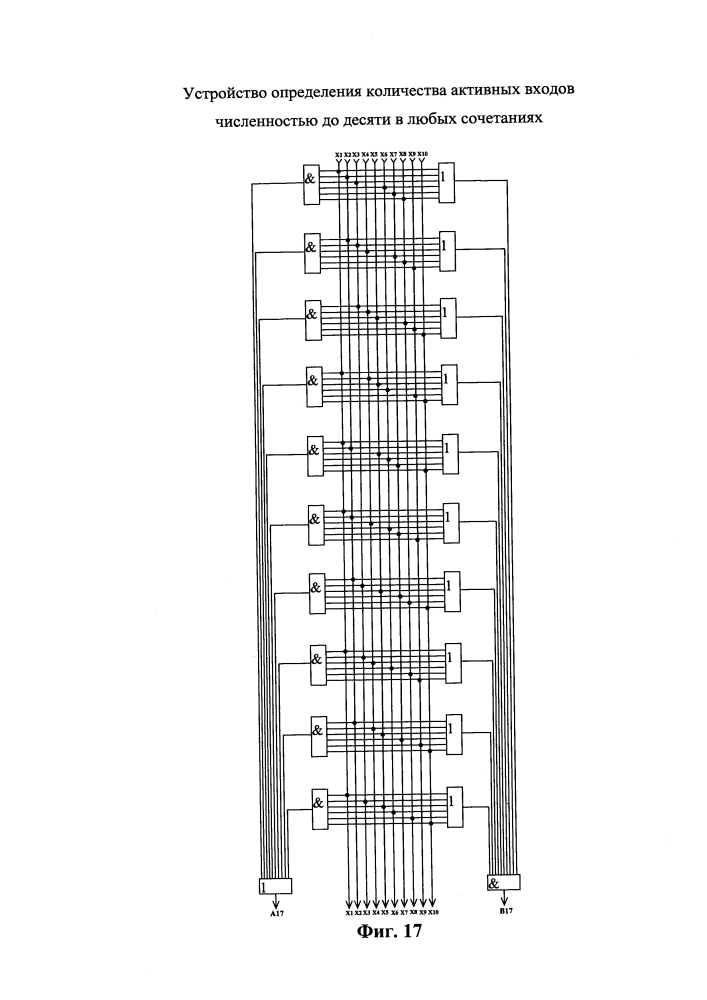 Устройство определения количества активных входов в любых сочетаниях из десяти возможных (патент 2604347)