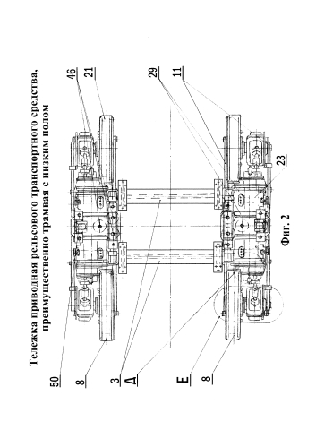 Тележка приводная рельсового транспортного средства, преимущественно трамвая с низким полом (патент 2585131)