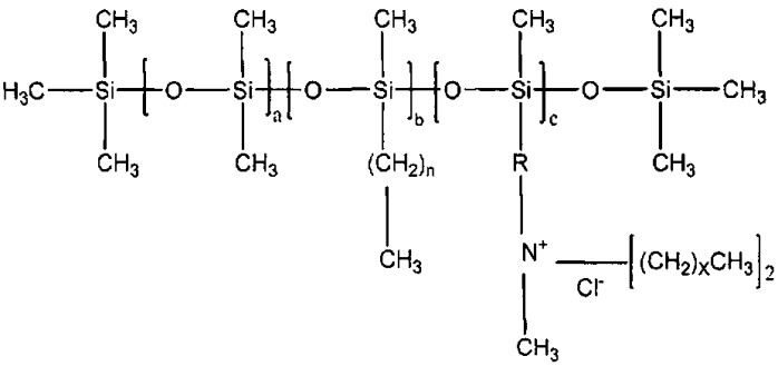 Алкил кватерниум силиконовые соединения (патент 2478110)