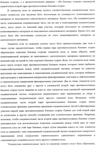 Настил пола, элемент пола и способ для изготовления элементов пола (патент 2403356)