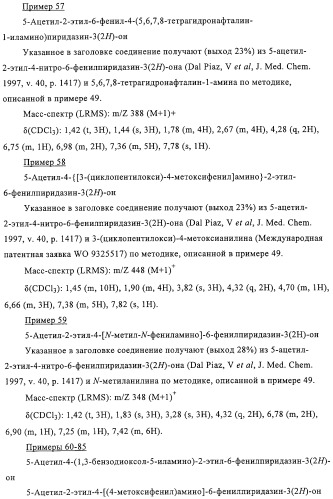 Производные пиридазин-3(2h)-она в качестве ингибиторов фосфодиэстеразы 4 (pde4), способ их получения, фармацевтическая композиция и способ лечения (патент 2326869)