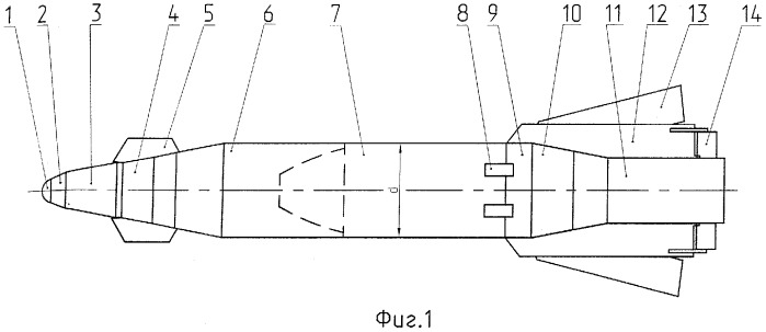 Высокоточная авиационная бомба, стабилизированная по крену, круглосуточного и всепогодного боевого применения с аппаратурой инерциально-спутникового наведения (патент 2346232)