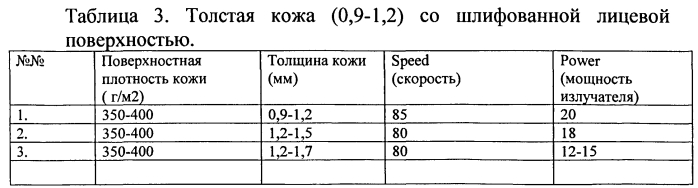 Способ получения широкоформатного художественного рисунка на лицевой поверхности натуральной кожи с применением лазерно-гравировального станка (патент 2561904)