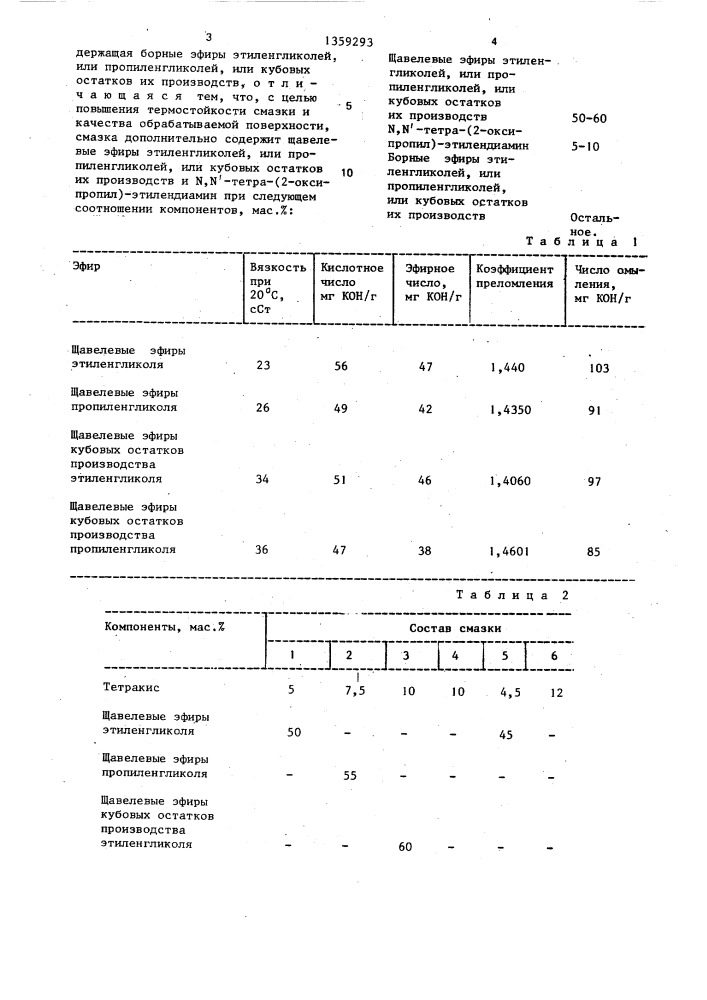 Смазка для холодной прокатки цветных металлов и их сплавов (патент 1359293)
