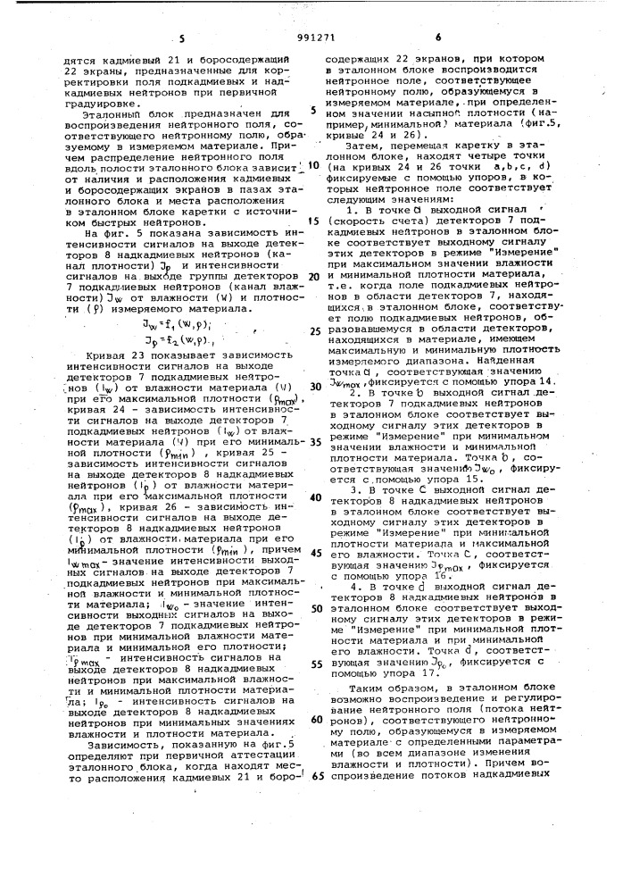 Нейтронный влагомер сыпучих материалов (патент 991271)