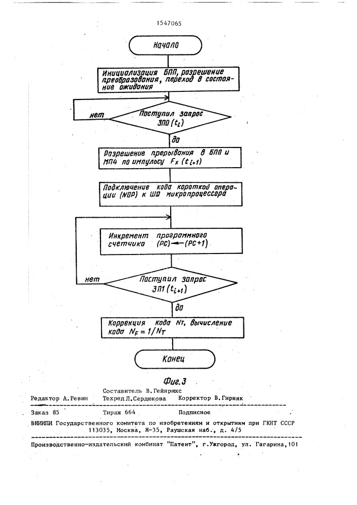Преобразователь частоты в код (патент 1547065)