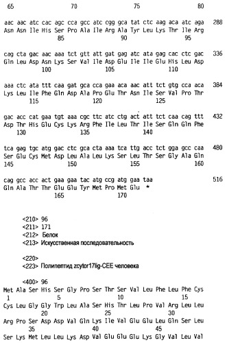 Новый лиганд рецептора цитокина zcytor17 (патент 2360923)